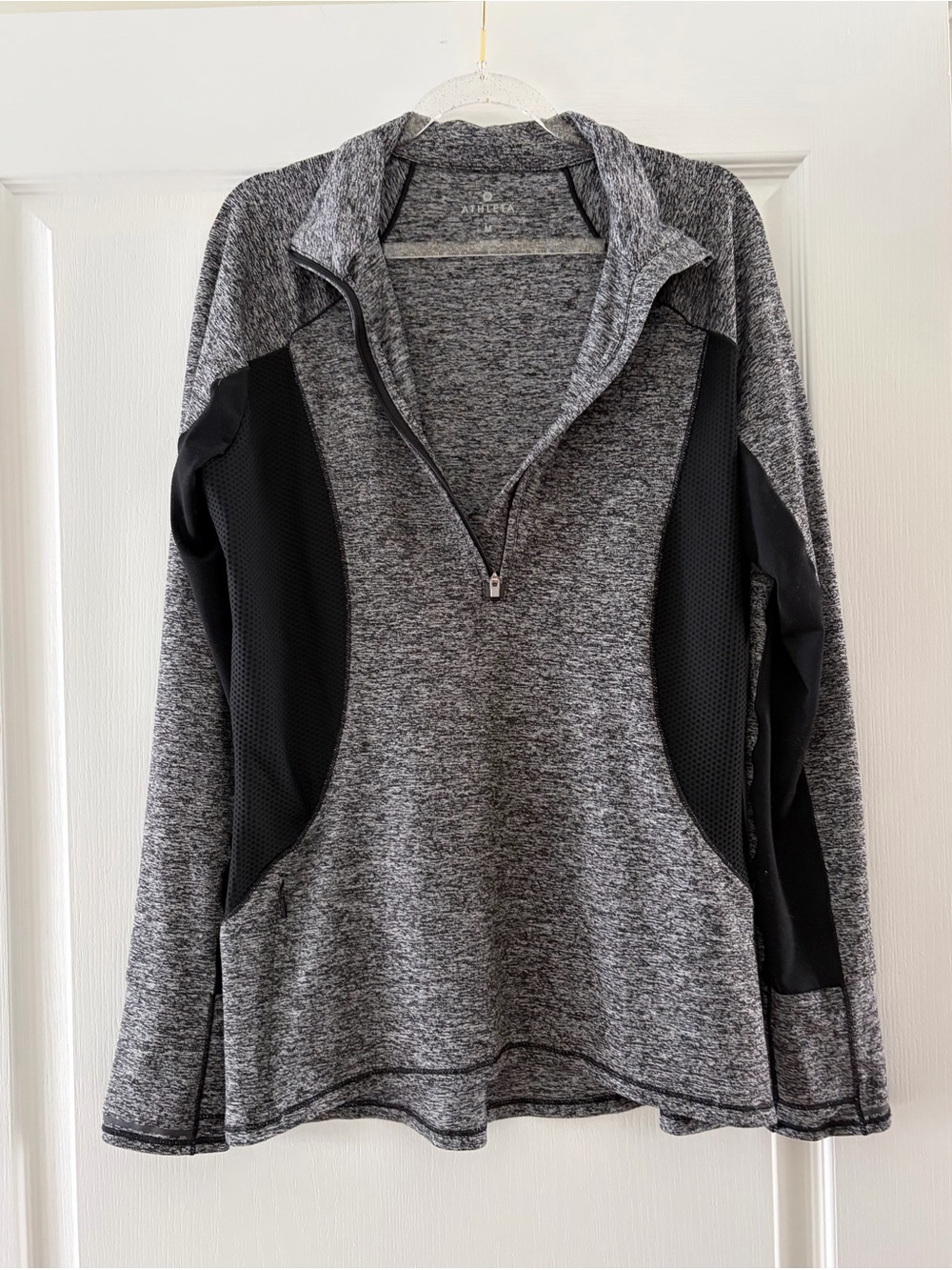 Athleta gray and black zip pullover size medium - Picture 3 of 10